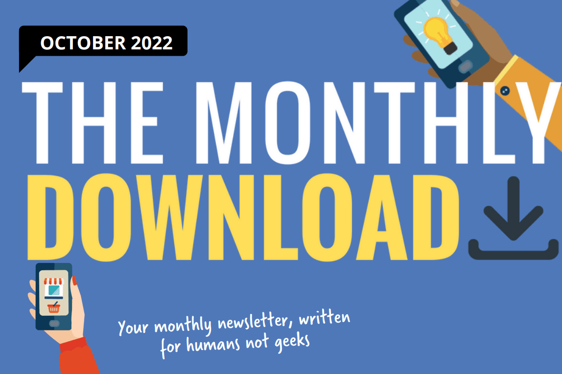 Cover for "The Monthly Download" October 2022
