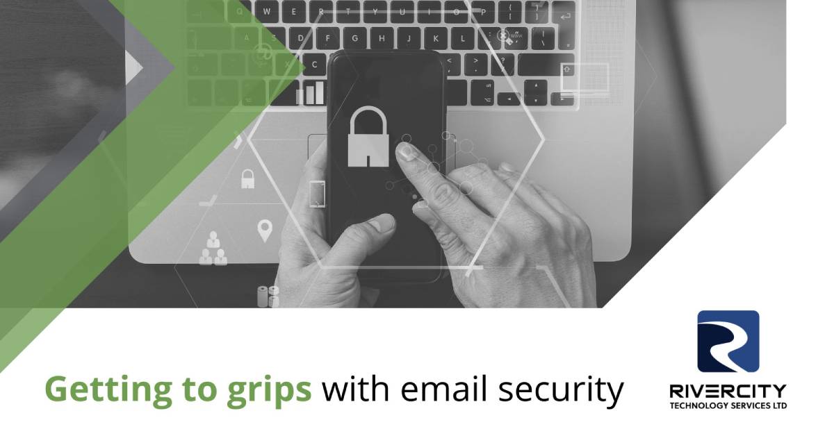 Banner image with the text "Getting to grips with email security"